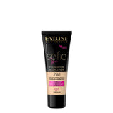 Eveline Selfie Time Covering Foundation & Concealer - 01 Porcelain - foundation container isolated on a white background