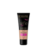 Eveline Selfie Time Covering Foundation & Concealer - 02 Ivory - foundation container isolated on a white background