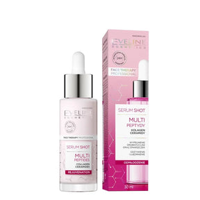 Eveline Serum Shot Multi Peptides & Collagen Serum Rejuvenation - retail packaging on a white background