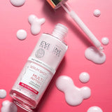 Eveline Serum Shot Multi Peptides & Collagen Serum Rejuvenation - finished result shown on a model's face