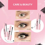 Eveline Sexy Girl 2in1 Lash Boost & Primer Black - before-and-after results