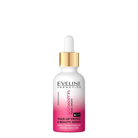 Eveline Unicorn Drops 2in1 Makeup Primer & Beauty Serum - isolated on a white background
