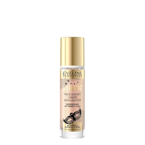 Eveline Variete Face & Body Liquid Highlighter - 01 Champagne Gold - powder compact with the shade visible on a white background
