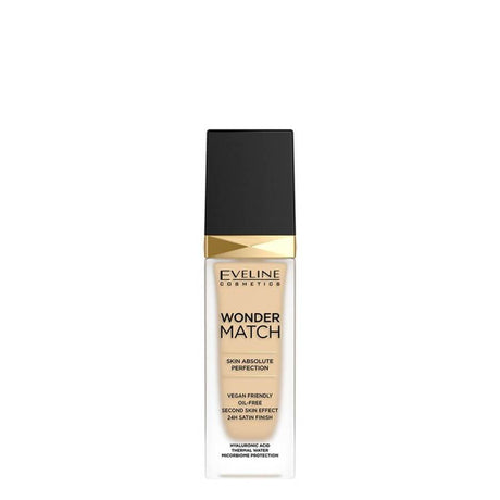 Eveline Wonder Match Foundation Satin Finish - 05 Light Porcelain - foundation container isolated on a white background