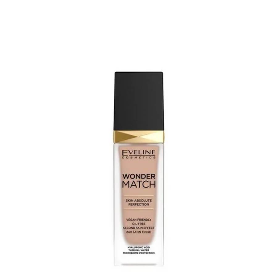 Eveline Wonder Match Foundation Satin Finish - 15 Natural - foundation container isolated on a white background