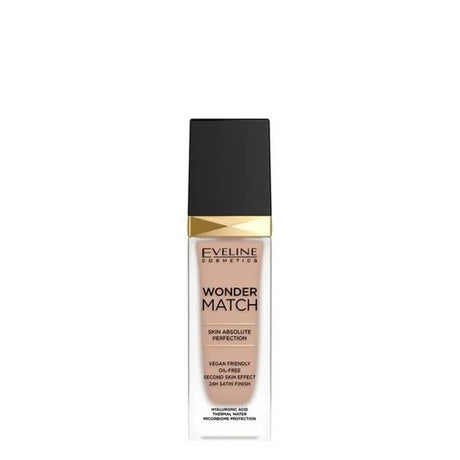 Eveline Wonder Match Foundation Satin Finish - 15 Natural - foundation container isolated on a white background