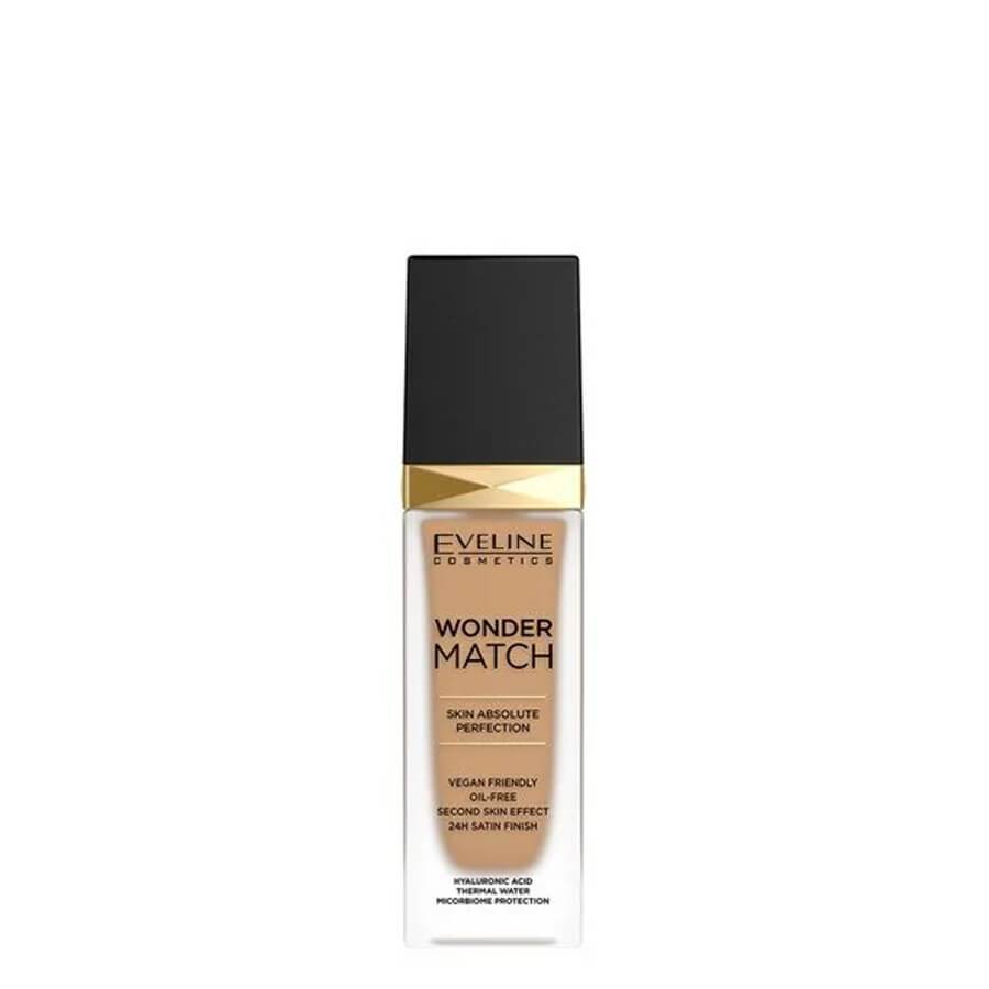 Eveline Wonder Match Foundation Satin Finish - 40 Sand - foundation container isolated on a white background