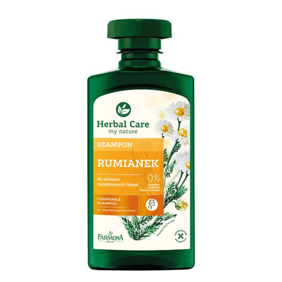 Farmona Chamomile Shampoo Bleached & Blonde Hair - retail hair-care container isolated on a white background