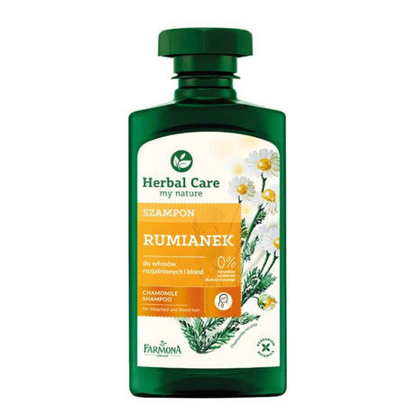 Farmona Chamomile Shampoo Bleached & Blonde Hair - retail hair-care container isolated on a white background