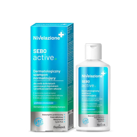 Farmona Nivelazione Dermatological Normalizing Shampoo for Oily Hair - retail hair-care container isolated on a white background