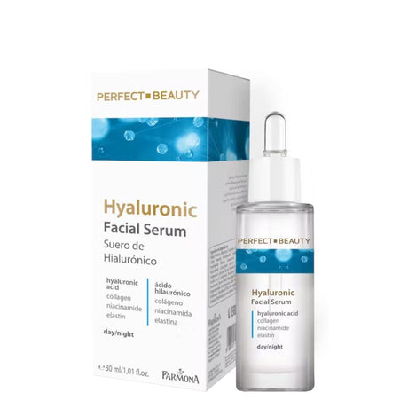 Farmona Perfect Beauty Hyaluronic Acid & Niacinamide Face Serum - retail packaging on a white background