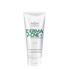 Farmona Professional Derma Acne+ Cleansing Facial Mask - open cosmetic jar with its lid on a white background