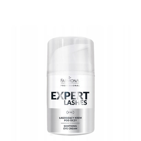 Farmona Professional Expert Lashes Soothing Eye Cream - arranged with the included components on a white background