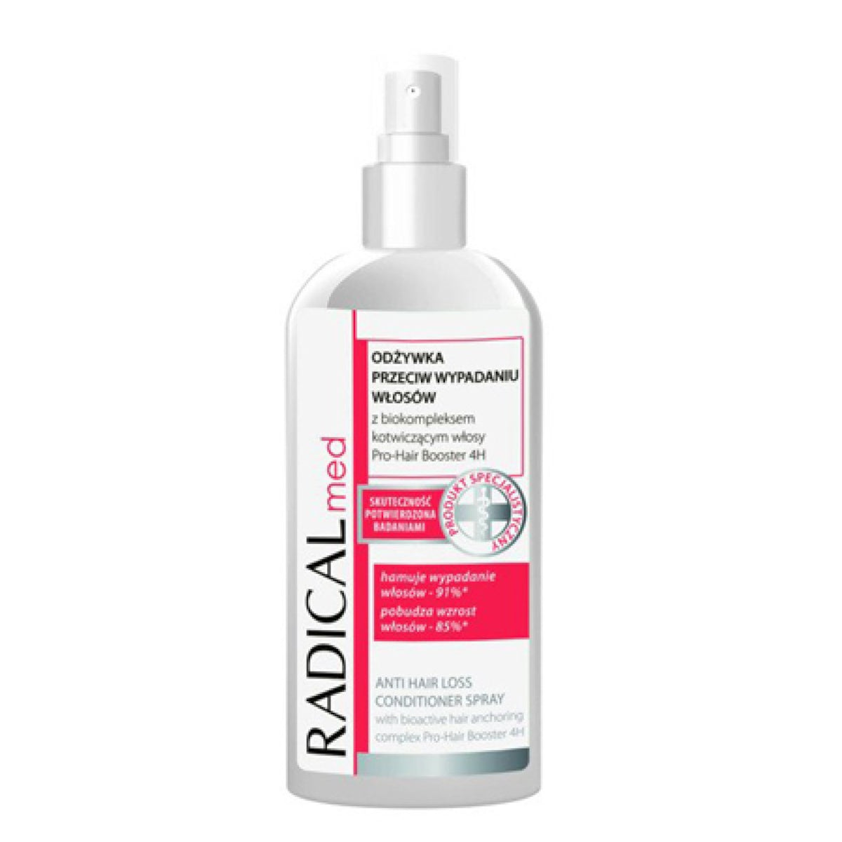 Farmona Radical Med Anti Hair Loss Spray Conditioner - retail hair-care container isolated on a white background