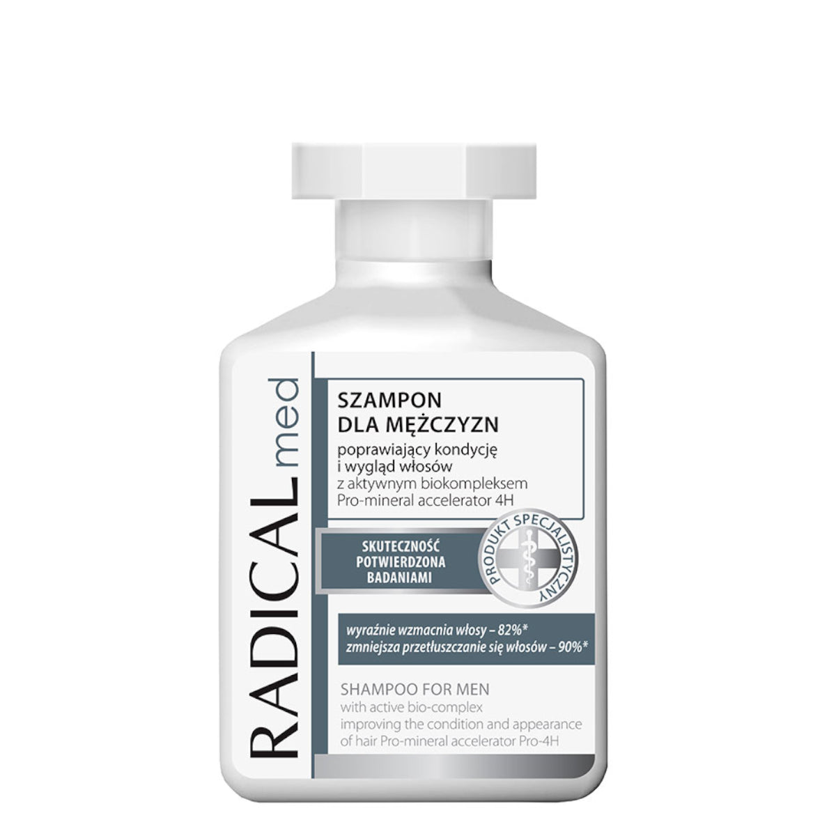 Farmona Radical Med Shampoo for Men - retail hair-care container isolated on a white background