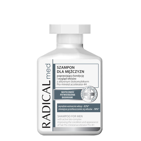 Farmona Radical Med Shampoo for Men - retail hair-care container isolated on a white background