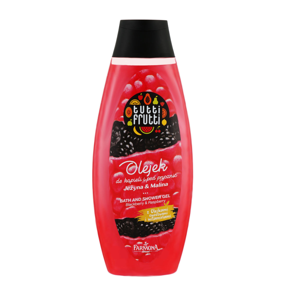 Farmona Tutti Frutti Bath & Shower Gel Blackberry & Raspberry - isolated on a white background