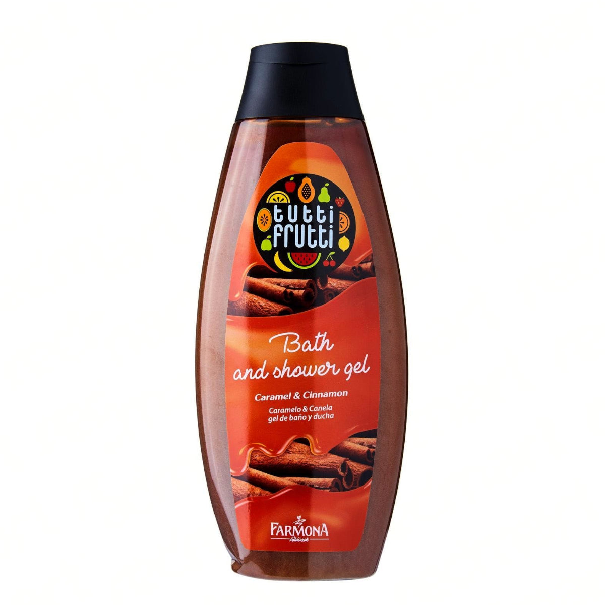 Farmona Tutti Frutti Bath & Shower Gel Caramel & Cinnamon - isolated on a white background