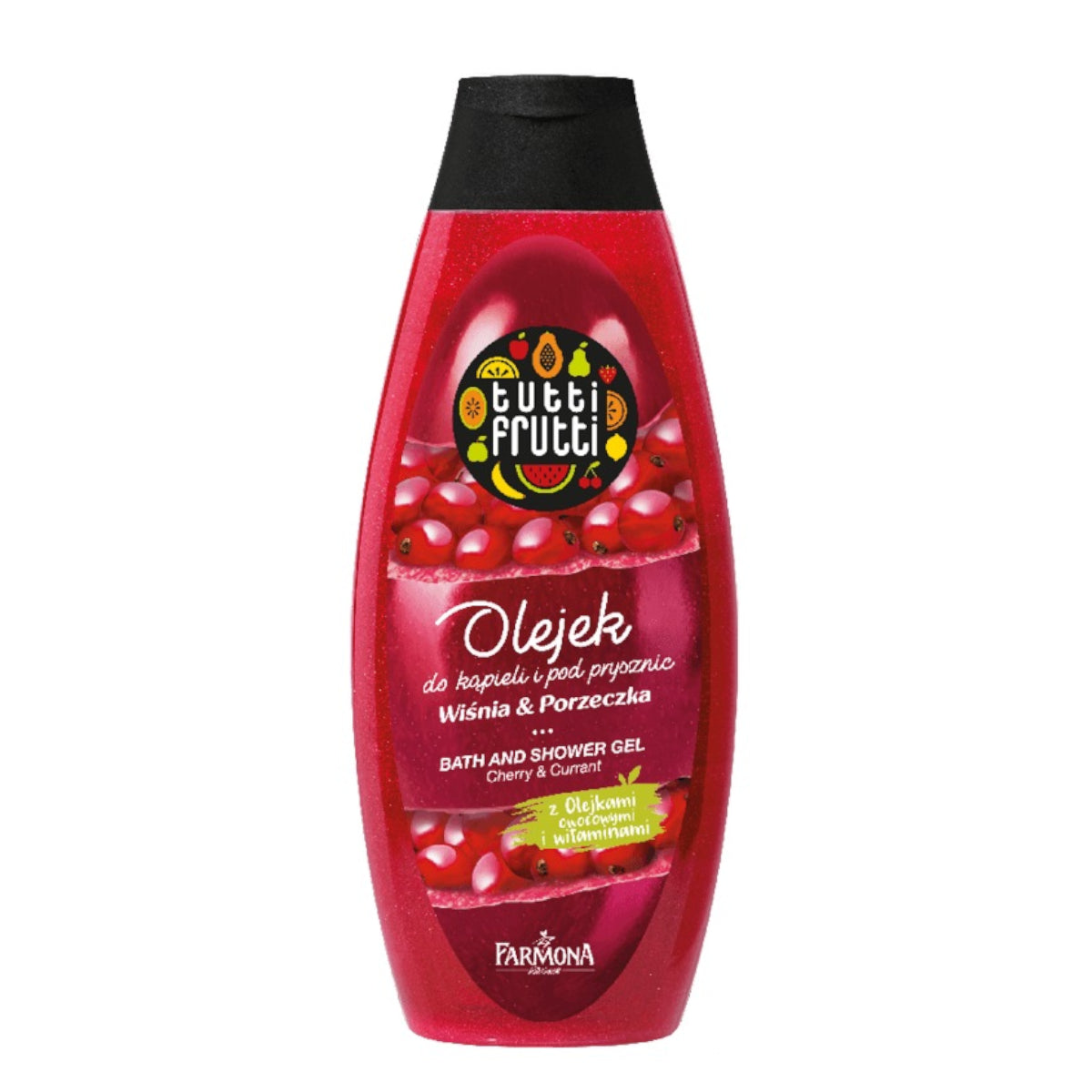Farmona Tutti Frutti Bath & Shower Gel Cherry & Currant - isolated on a white background