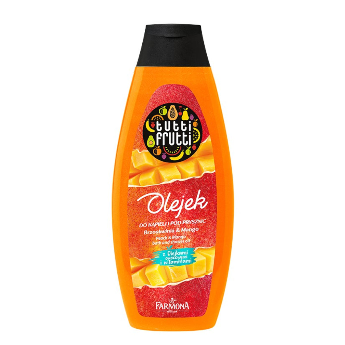 Farmona Tutti Frutti Bath & Shower Gel Peach & Mango - isolated on a white background