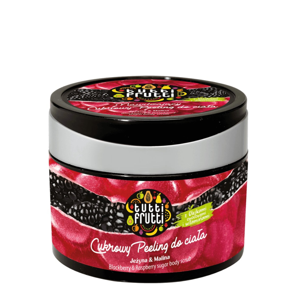 Farmona Tutti Frutti Sugar Body Scrub Blackberry & Raspberry - isolated on a white background