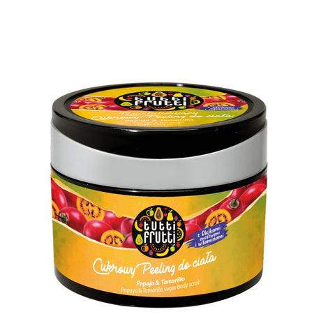 Farmona Tutti Frutti Sugar Body Scrub Papaya & Tamarillo - isolated on a white background