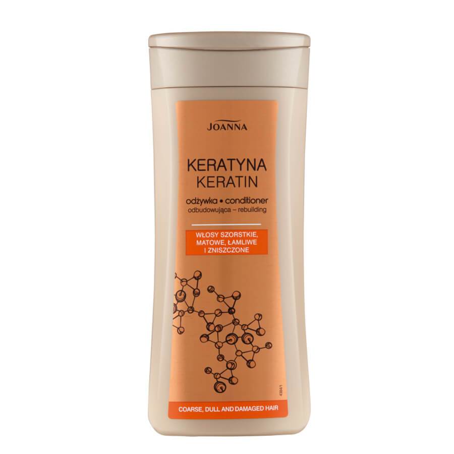 Joanna Keratin Rebuilding Hair Conditioner - retail hair-care container isolated on a white background