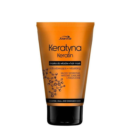 Joanna Keratin Rebuilding Hair Mask - retail hair-care container isolated on a white background