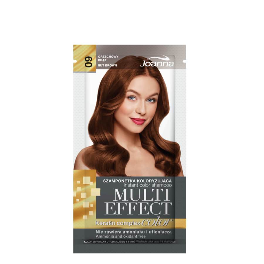 Joanna Multi-Effect Instant Color Hair Shampoo Ammonia-Free - retail hair-care container isolated on a white background