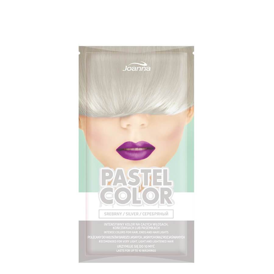 Joanna Pastel Color Colouring Hair Shampoo - Silver Pastel - isolated on a white background