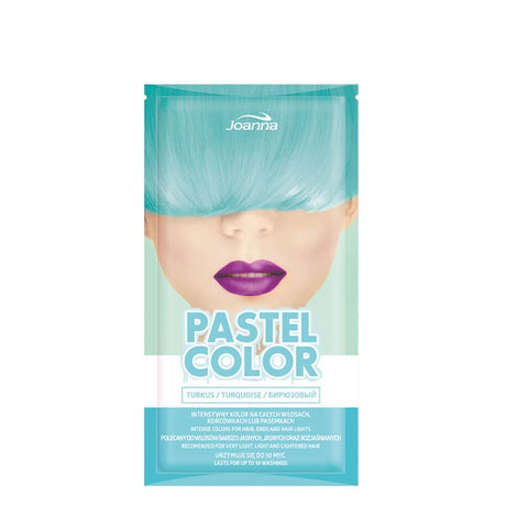 Joanna Pastel Color Colouring Hair Shampoo - Turquoise Pastel - isolated on a white background