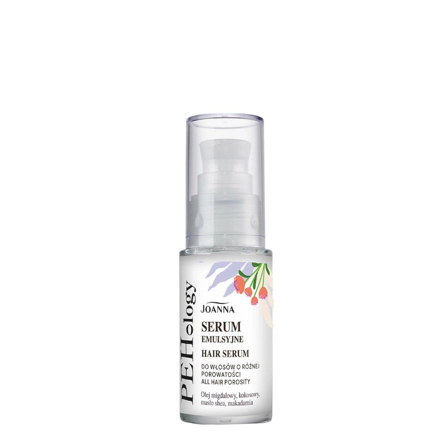 Joanna PEHology Hair Emulsion Serum - retail hair-care container isolated on a white background
