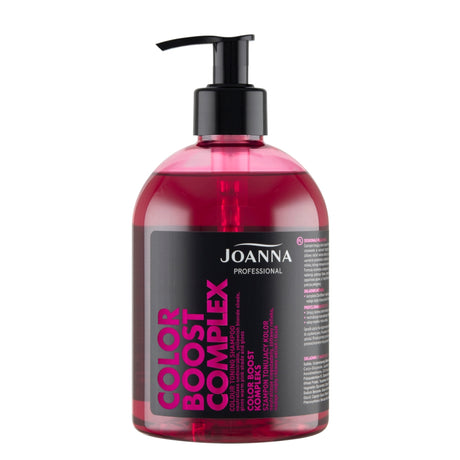 Joanna Professional Color Boost Complex Colour Toning Shampoo Pink - retail hair-care container isolated on a white background
