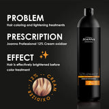 Joanna Professional Cream Oxidizer 12% - product displayed with its packaging on a dark background