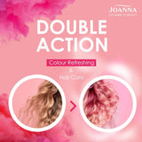 Joanna Ultra Color Pink Blond Hair Pigment - shade swatches shown beside the product
