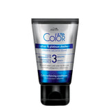 Joanna Ultra Color Silver Platinium Colouring Conditioner - shade swatches shown beside the product