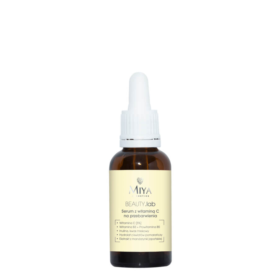 Miya Cosmetics BEAUTYlab Face Serum with Vitamin C - retail packaging on a white background