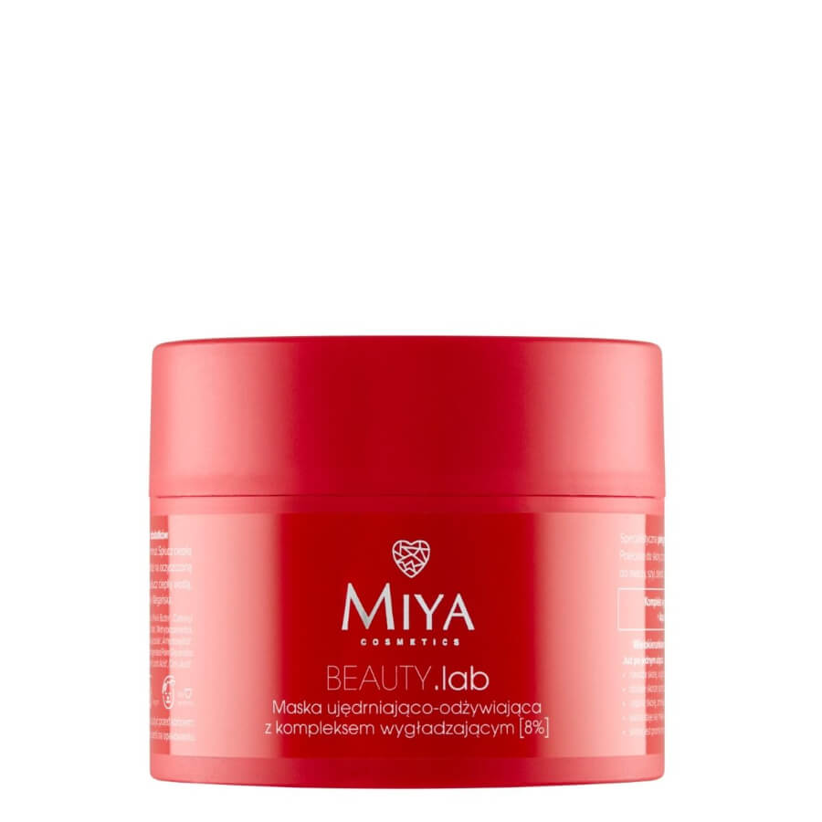 Miya Cosmetics BEAUTYlab Firming & Nourishing Mask Smoothing Complex - face mask container displayed on a white background