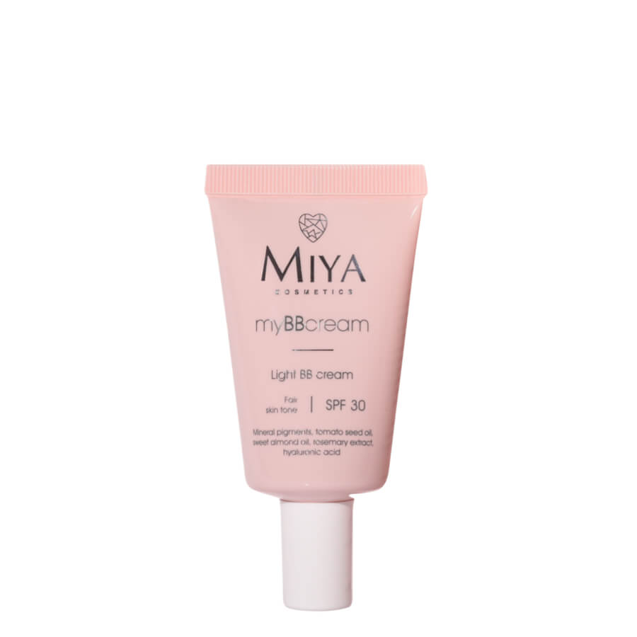 Miya Cosmetics myBBcream Light BB Face Cream SPF30 - isolated on a white background