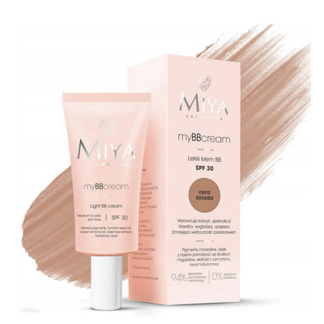 Miya Cosmetics myBBcream Light BB Face Cream SPF30 - Medium Skin Tone - isolated on a white background