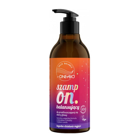 OnlyBio Hair Balance Balancing Shampoo Oily Scalp - retail hair-care container isolated on a white background