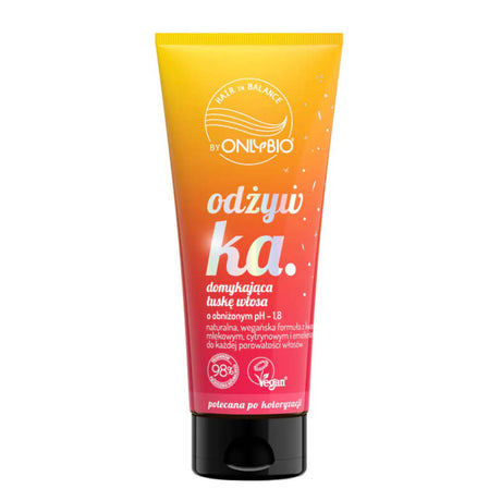 OnlyBio Hair Balance Conditioner Closing Hair Cuticle - retail hair-care container isolated on a white background