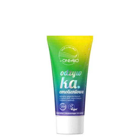 OnlyBio Hair Balance Emollient Hair Conditioner Mini 50ml - retail hair-care container isolated on a white background