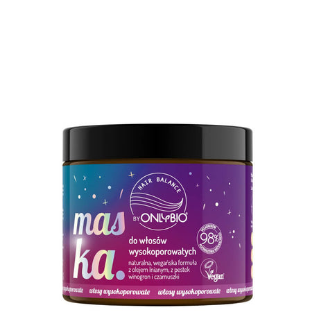 OnlyBio Hair Balance High Porosity Hair Mask - retail hair-care container isolated on a white background