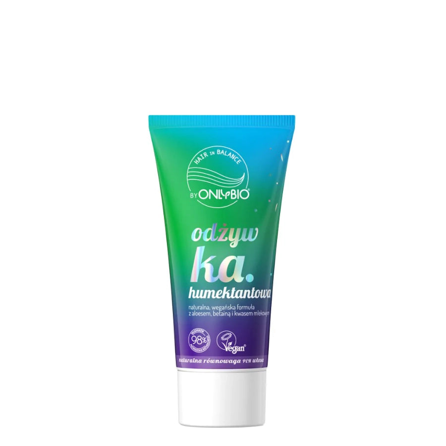 OnlyBio Hair Balance Humectant Hair Conditioner Mini 50ml - retail hair-care container isolated on a white background