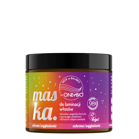 OnlyBio Hair Balance Lamination Hair Mask - retail hair-care container isolated on a white background