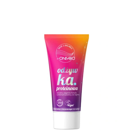 OnlyBio Hair Balance Protein Hair Conditioner Mini 50ml - retail hair-care container isolated on a white background