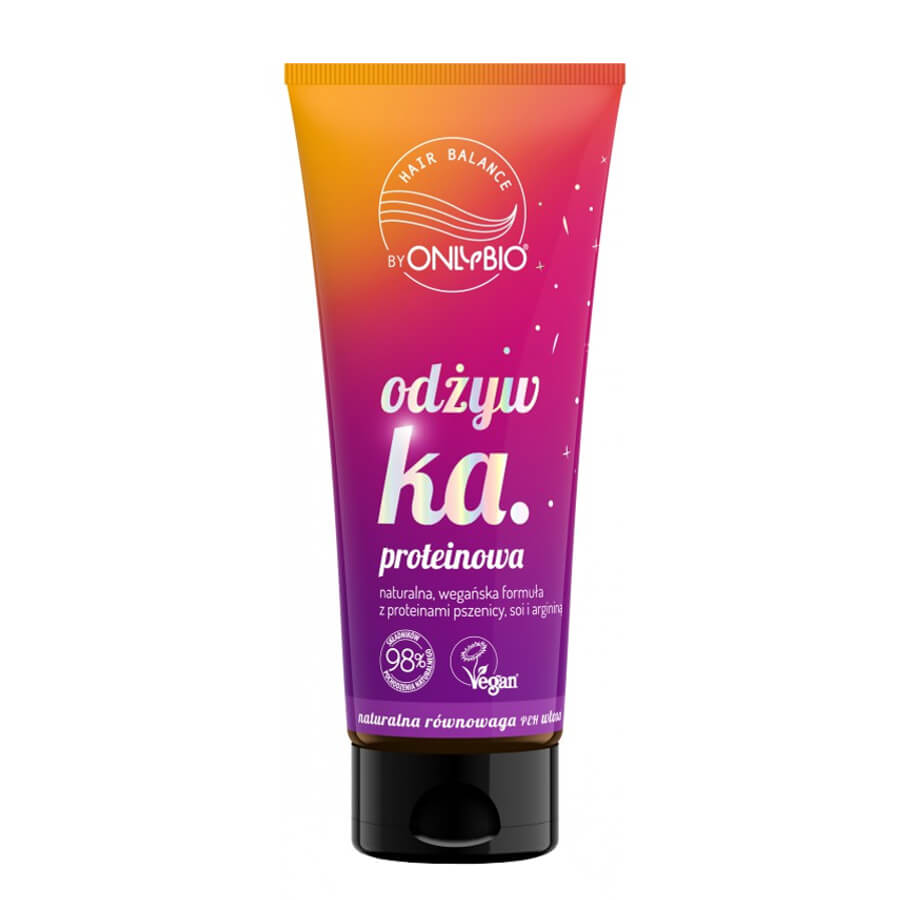 OnlyBio Hair Balance Protein Hair Conditioner - retail hair-care container isolated on a white background