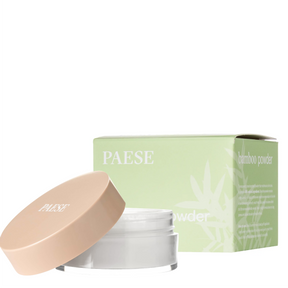 Paese Bamboo Loose Mattifying Powder - retail powder box on a white background
