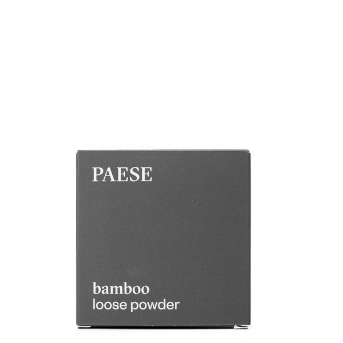 Paese Bamboo Loose Powder - retail packaging shown on a light background
